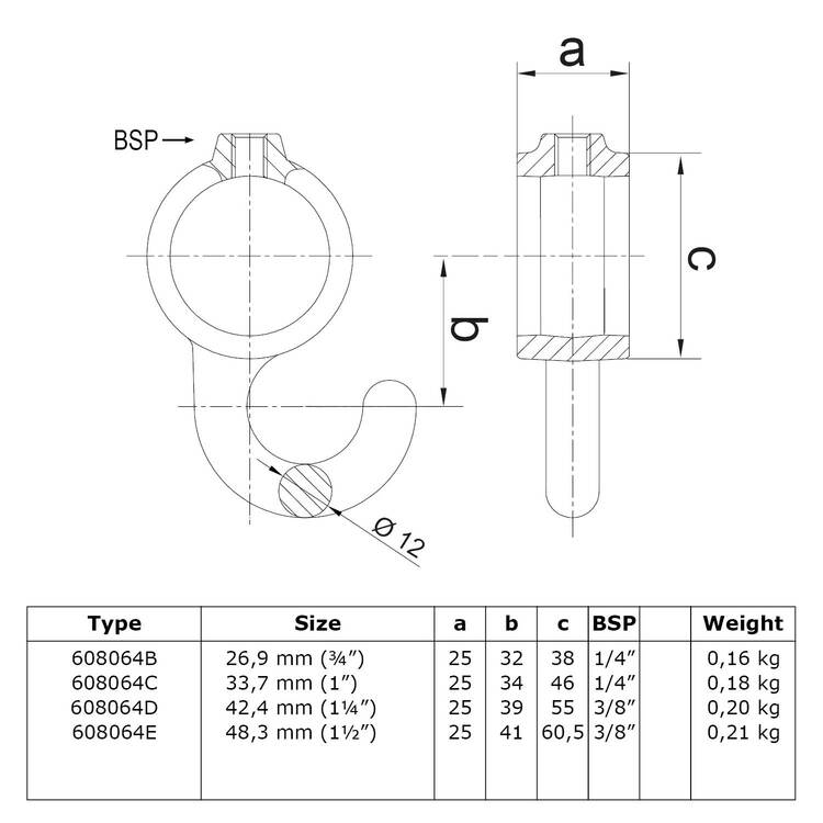 Doos Kapstokhaak-A / 21,3  (200 stuks)